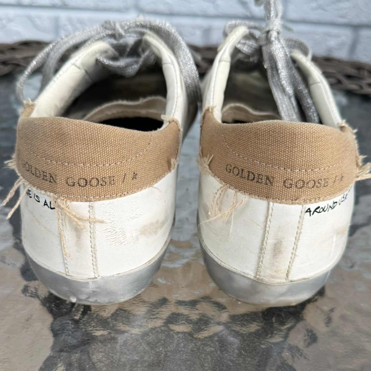 Golden Goose Super Star Distressed Sneakers Size 40