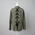 Olivaceous Olive Green Lace-Up Utility Jacket Size M/L