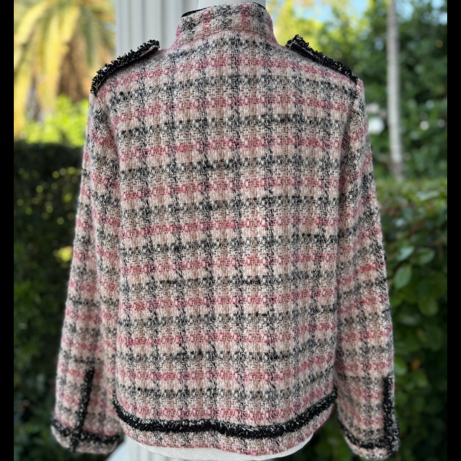 Tricot Chic Pink Tweed Jacket Size 10