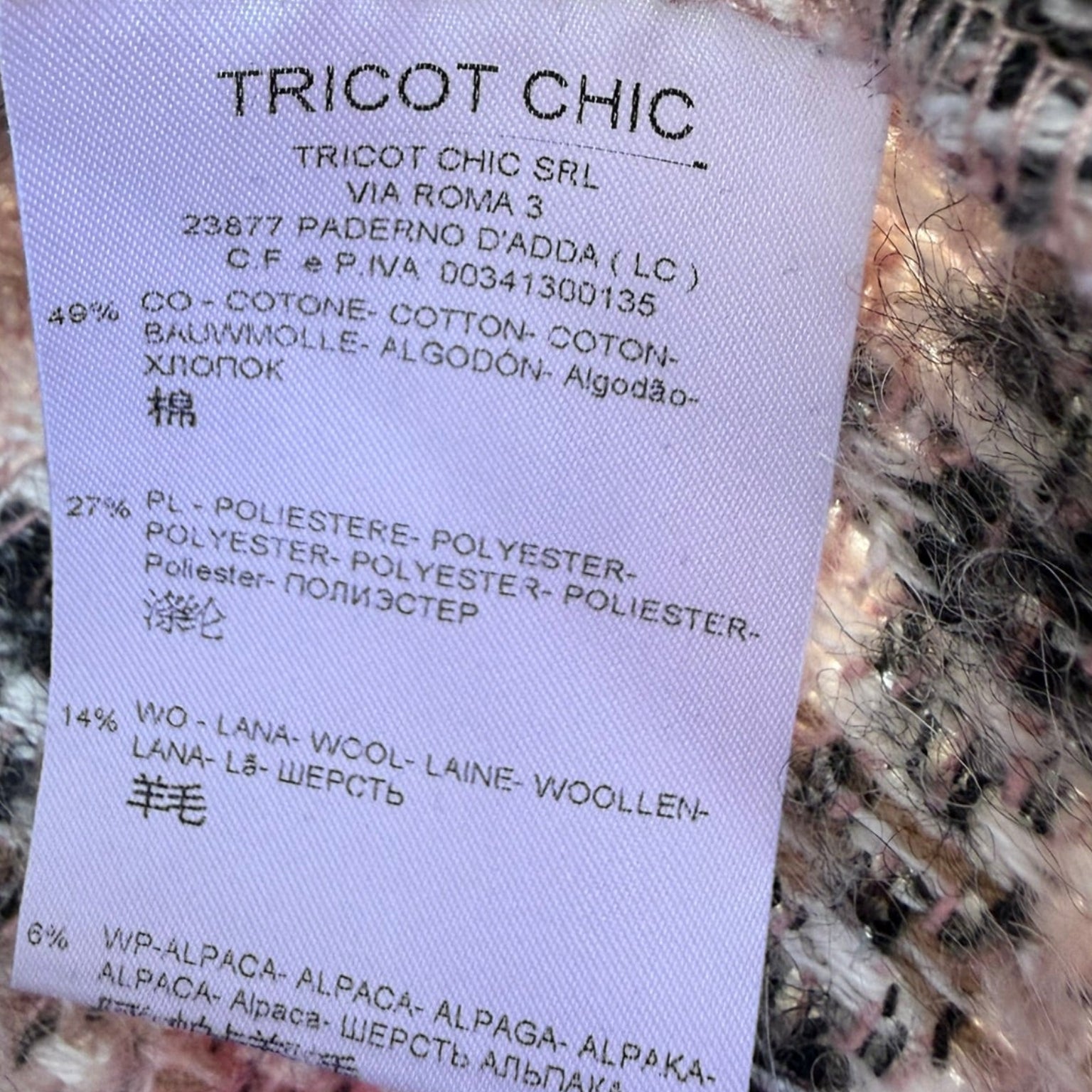 Tricot Chic Pink Tweed Jacket Size 10