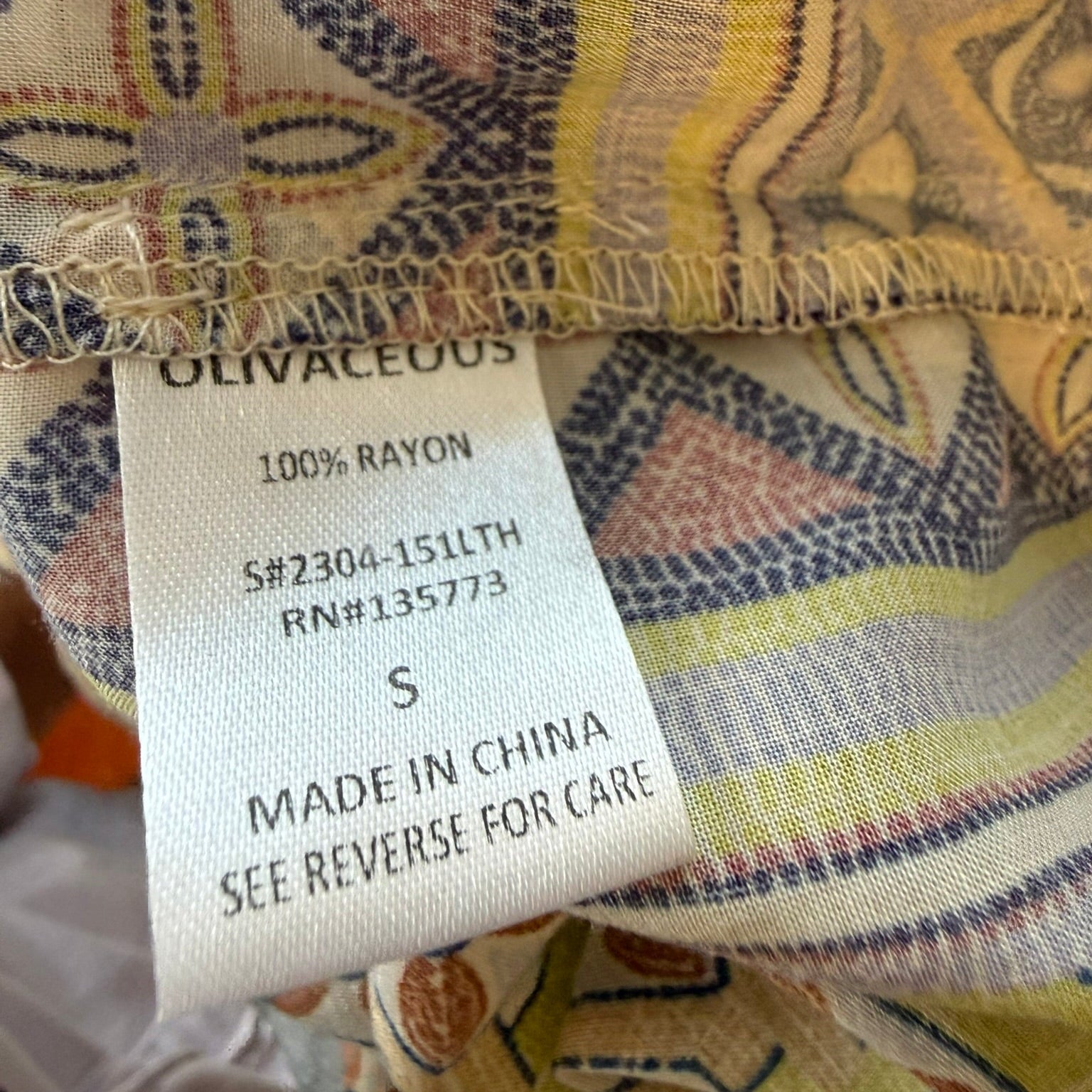Olivaceous Printed Matching Button-Down Set (Top Size Small/ Shorts Size Medium)