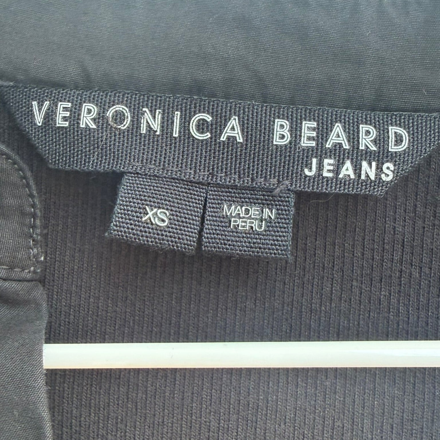 Veronica Beard Jeans Ribbed Puff Sleeve Top Size XS