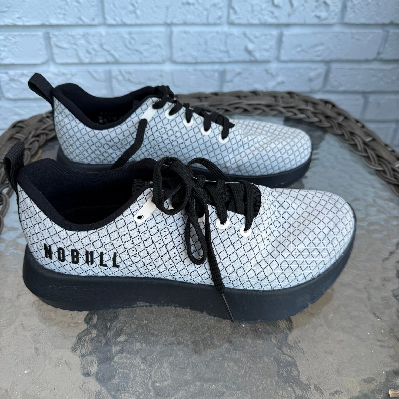 NOBULL Grey Diamond Trainer Sneakers Size 7.5