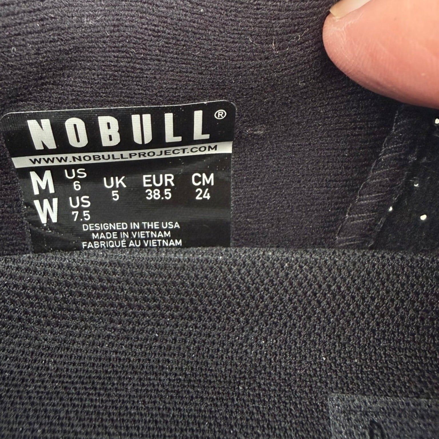 NOBULL Grey Diamond Trainer Sneakers Size 7.5