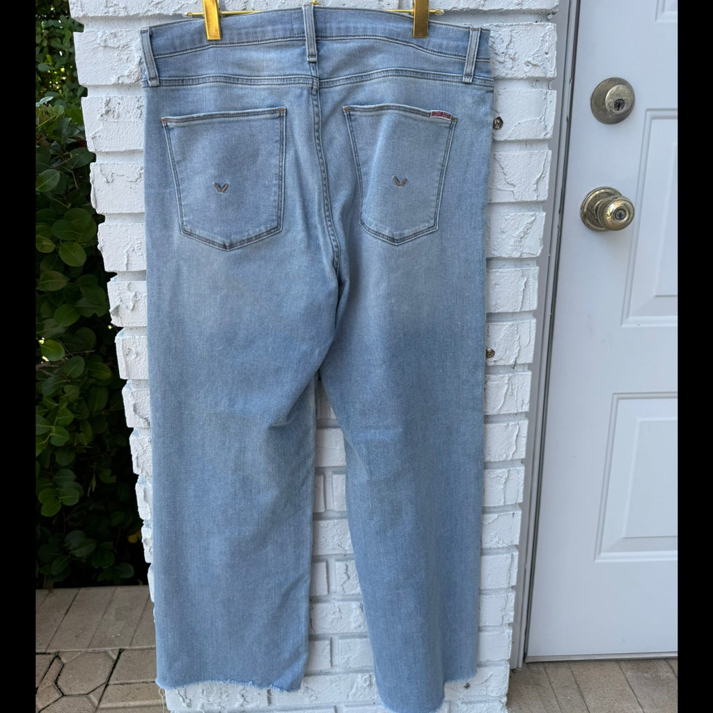Hudson Rosalie Mid-Rise Raw Hem Jeans Size 31