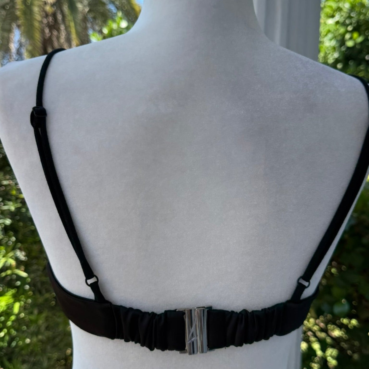 Grey Lab Black Satin Bralette Size Medium