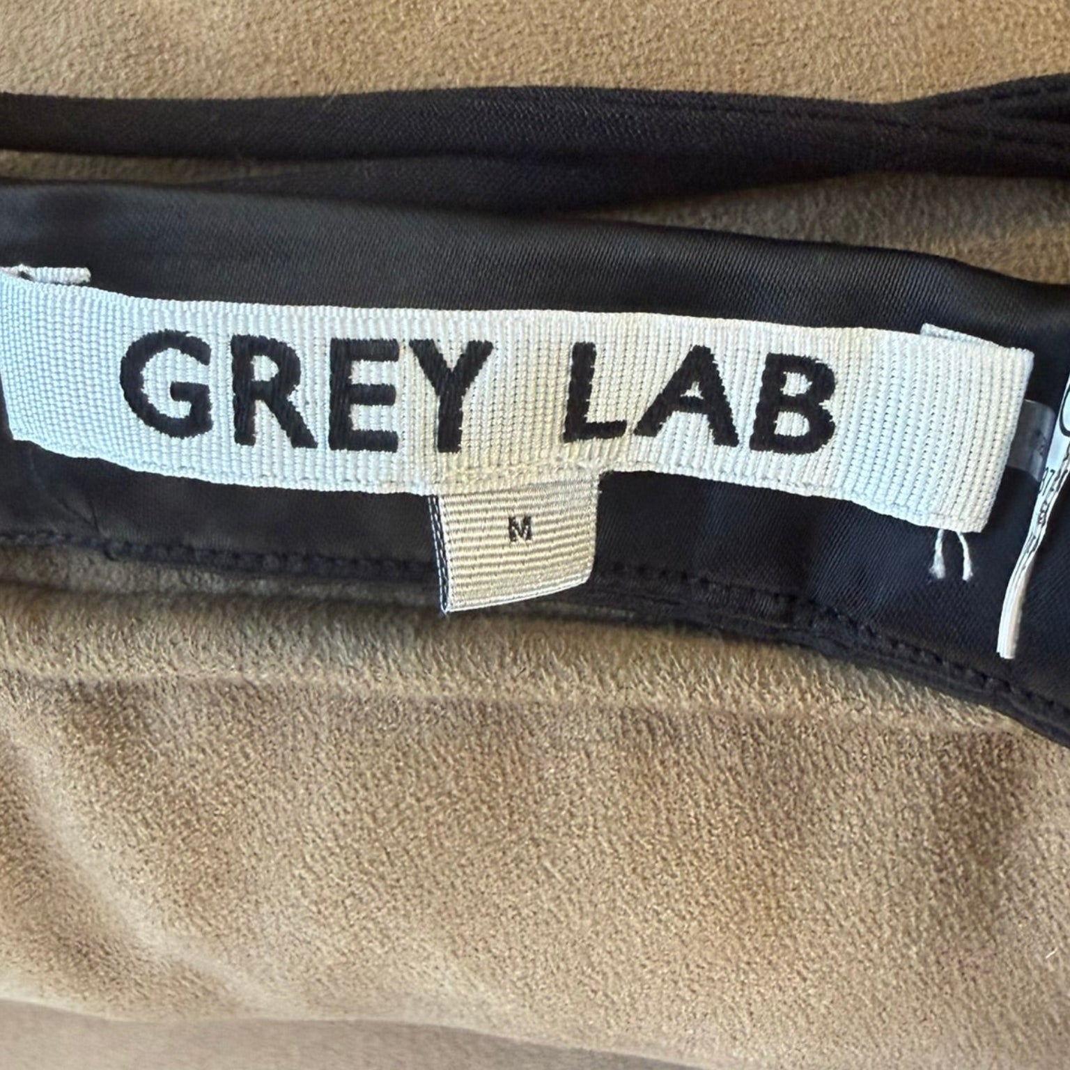 Grey Lab Black Satin Bralette Size Medium