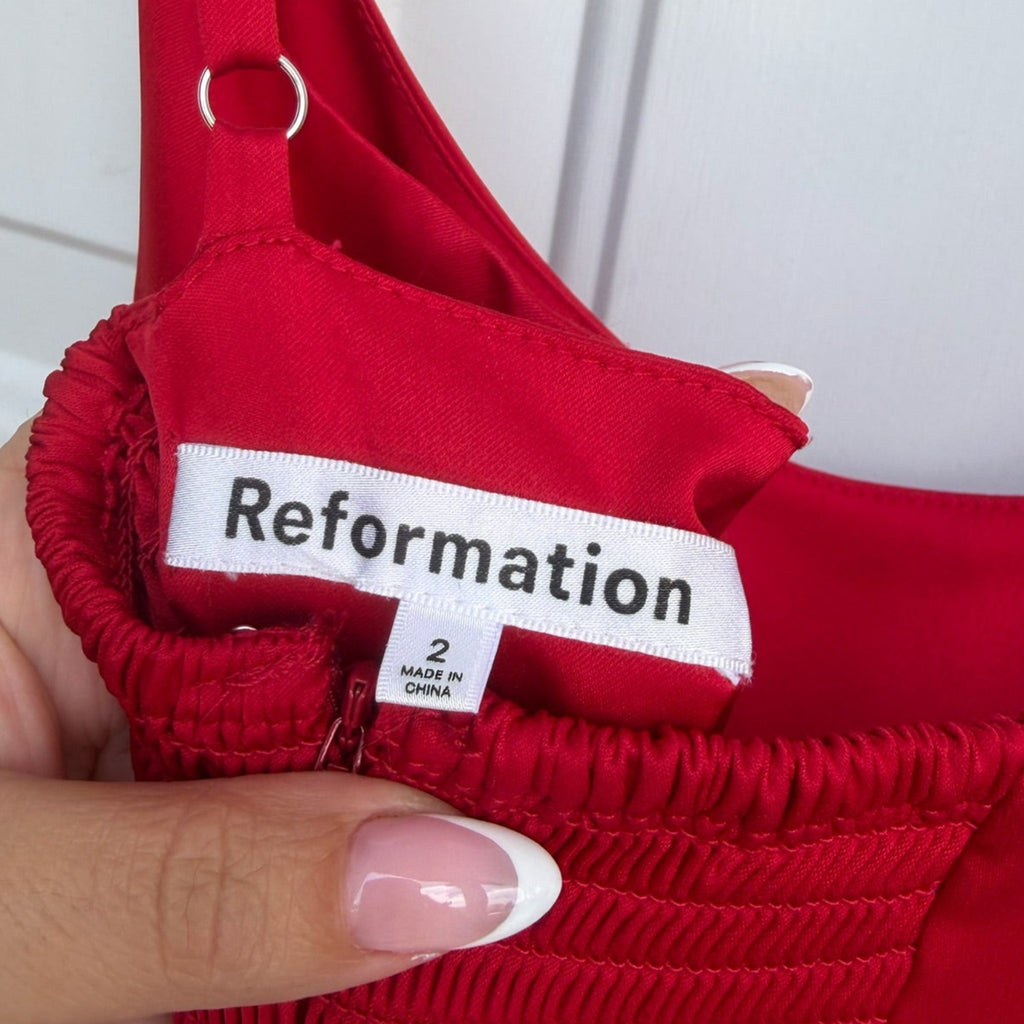 Reformation Red Maxi Dress Size 2 | Women's Designer Maxi Dress