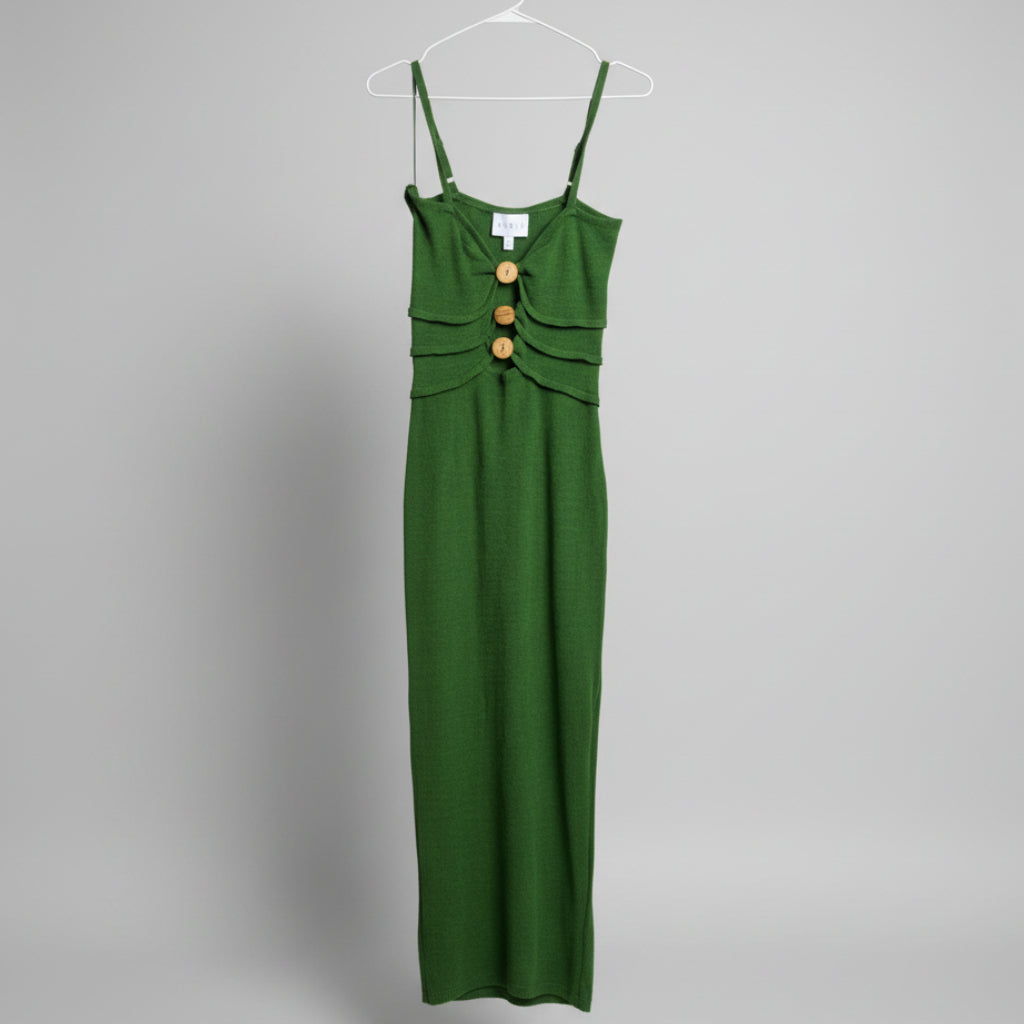 Mable Green Knit Midi Dress Size S NWT | Women's Sleeveless Knit Dress
