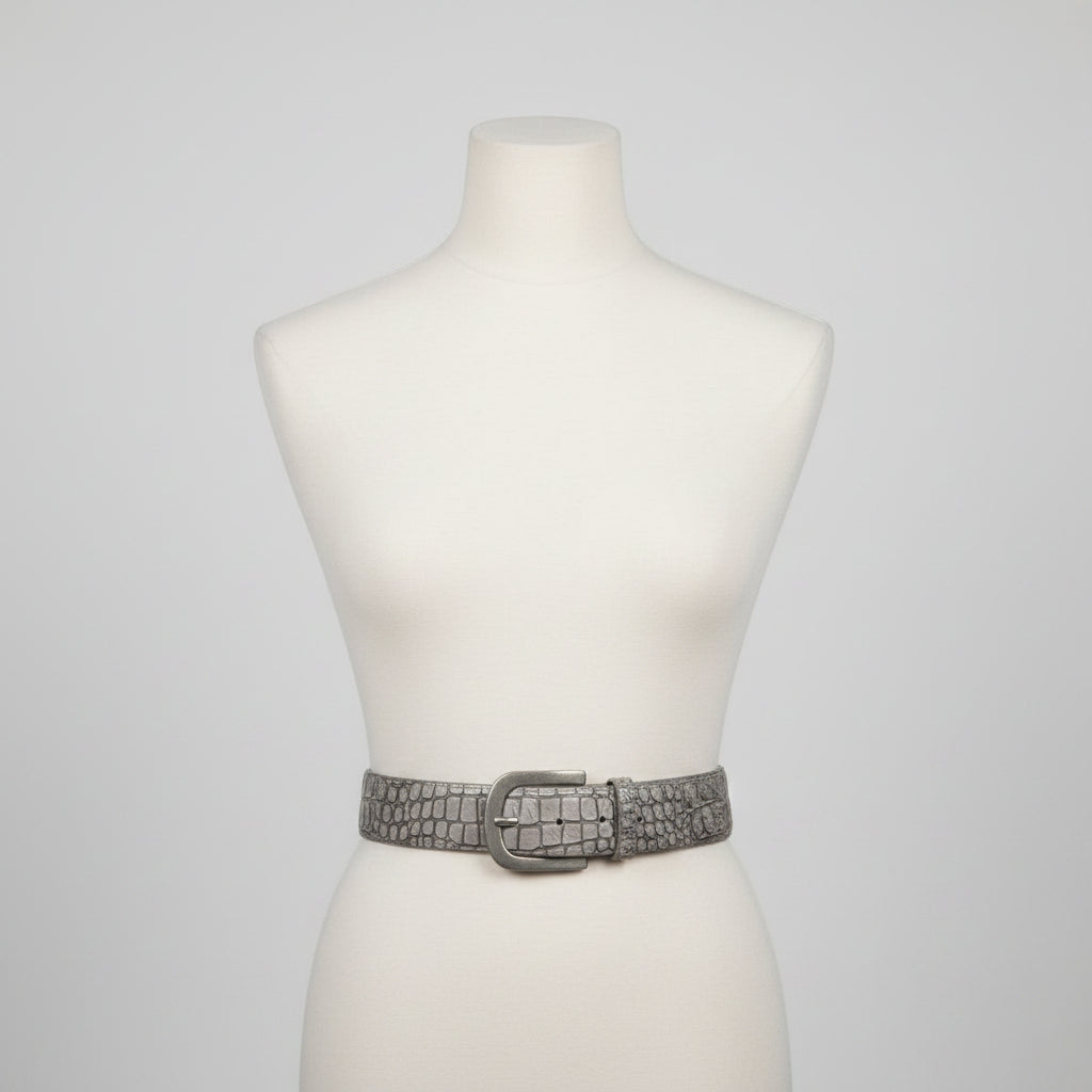 Greg Duftler Designs Embossed Leather Belt Size Large