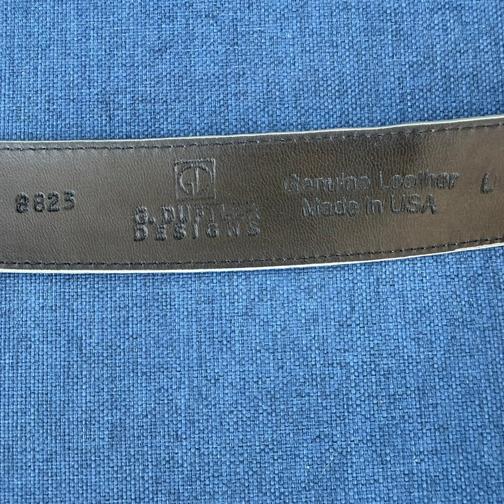Greg Duftler Designs Embossed Leather Belt Size Large