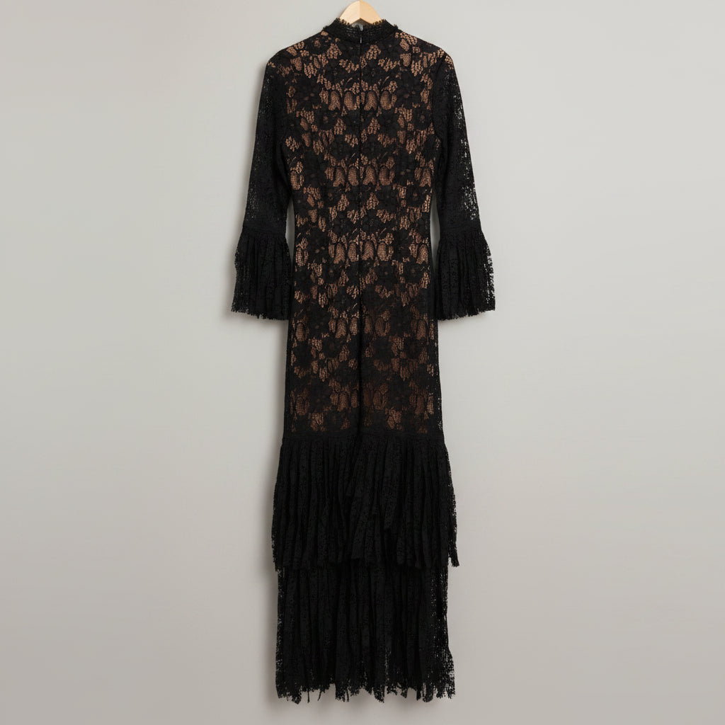 Alexis Black Lace Maxi Dress Size M