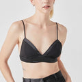 Grey Lab Black Satin Bralette Size Medium