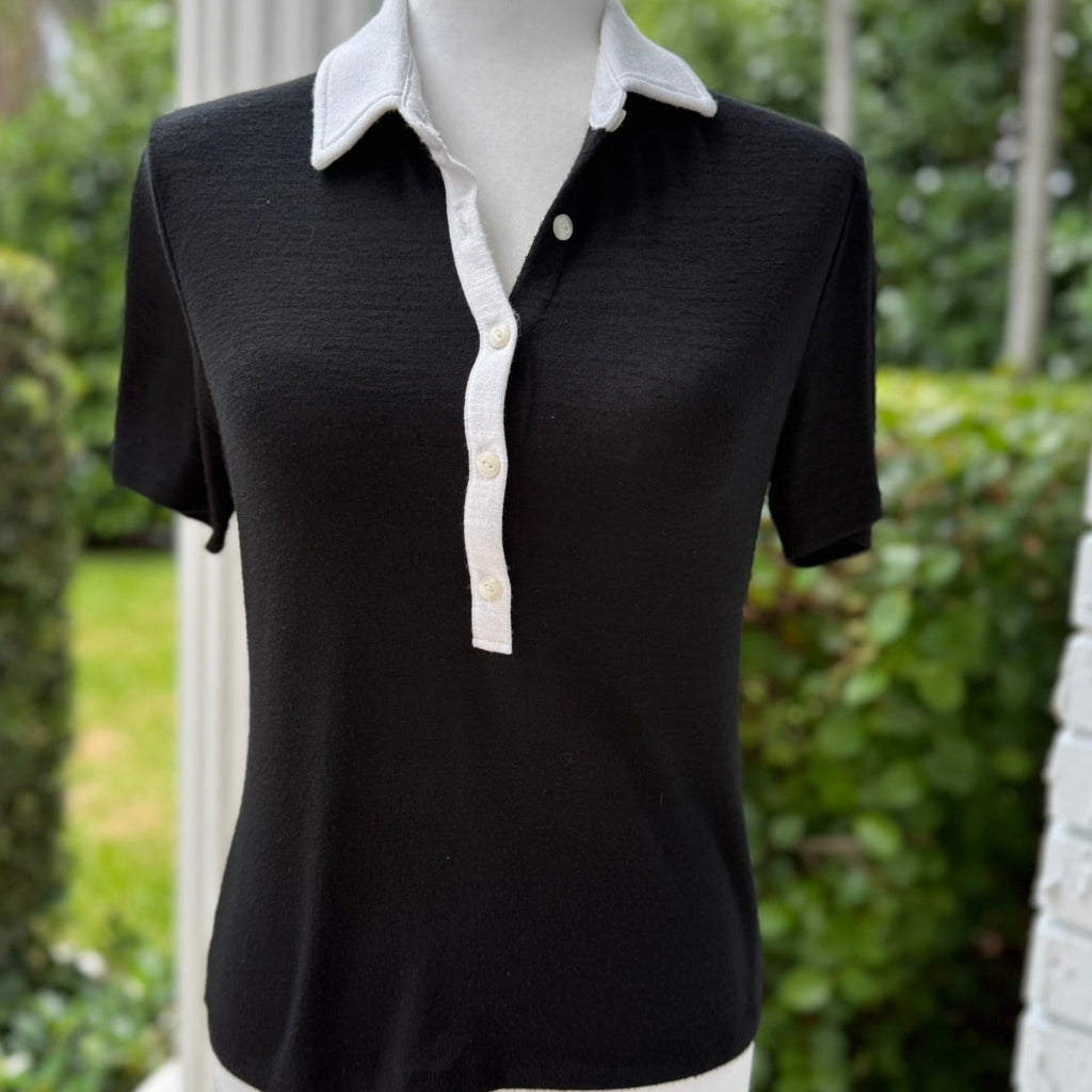 Rag & Bone Contrast Collar Polo Size Medium