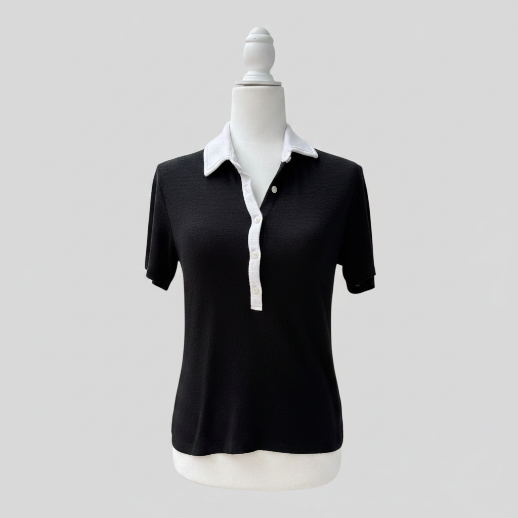 Rag & Bone Contrast Collar Polo Size Medium