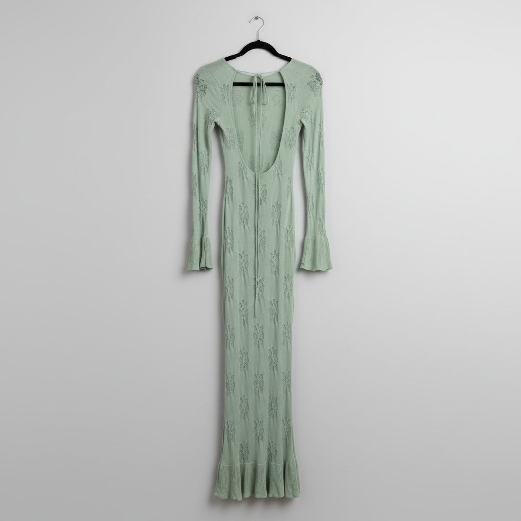 Asta Resort Rafaella Sage Green Knit Maxi Dress Size XS | Women's Designer Dress