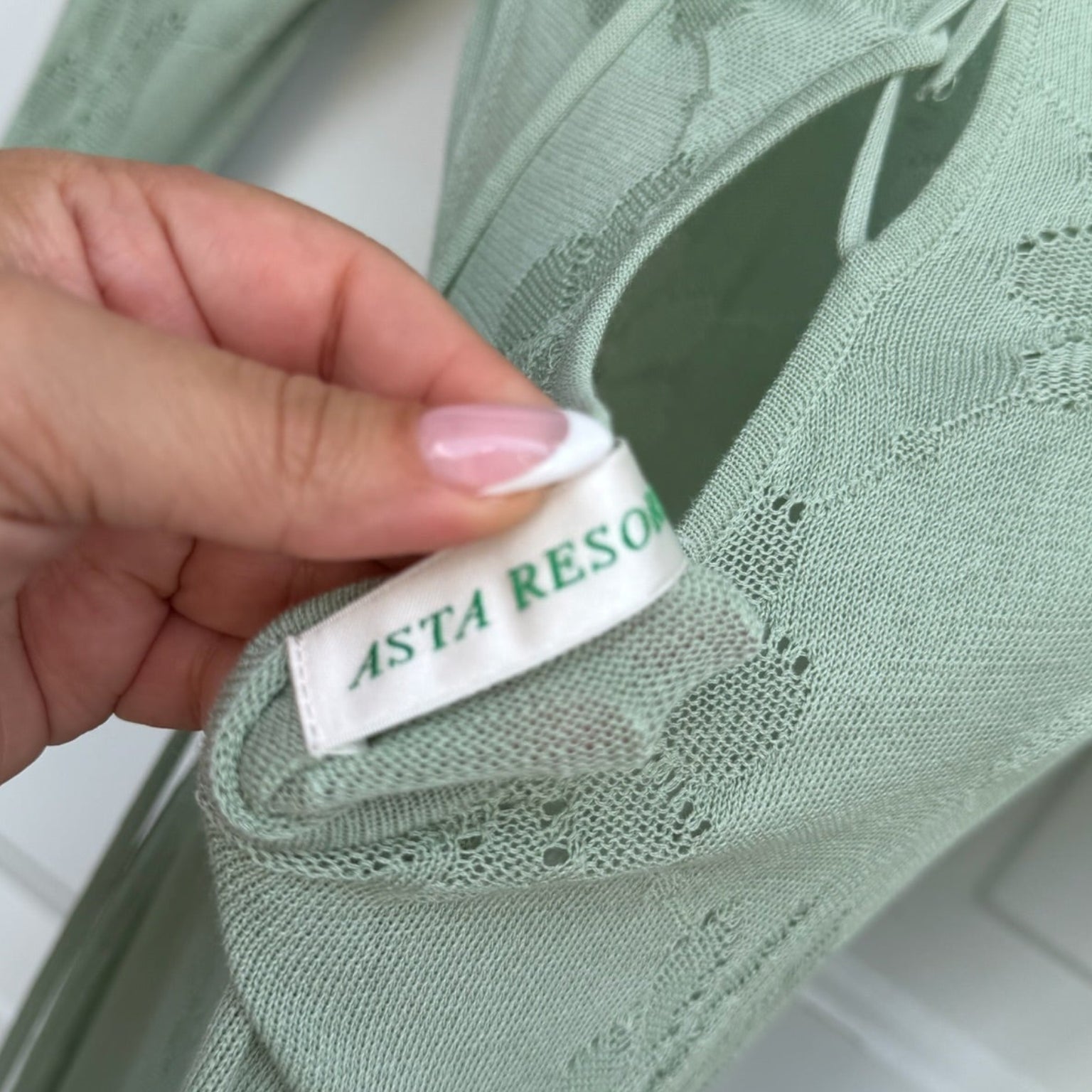 Asta Resort Rafaella Sage Green Knit Maxi Dress Size XS | Women's Designer Dress