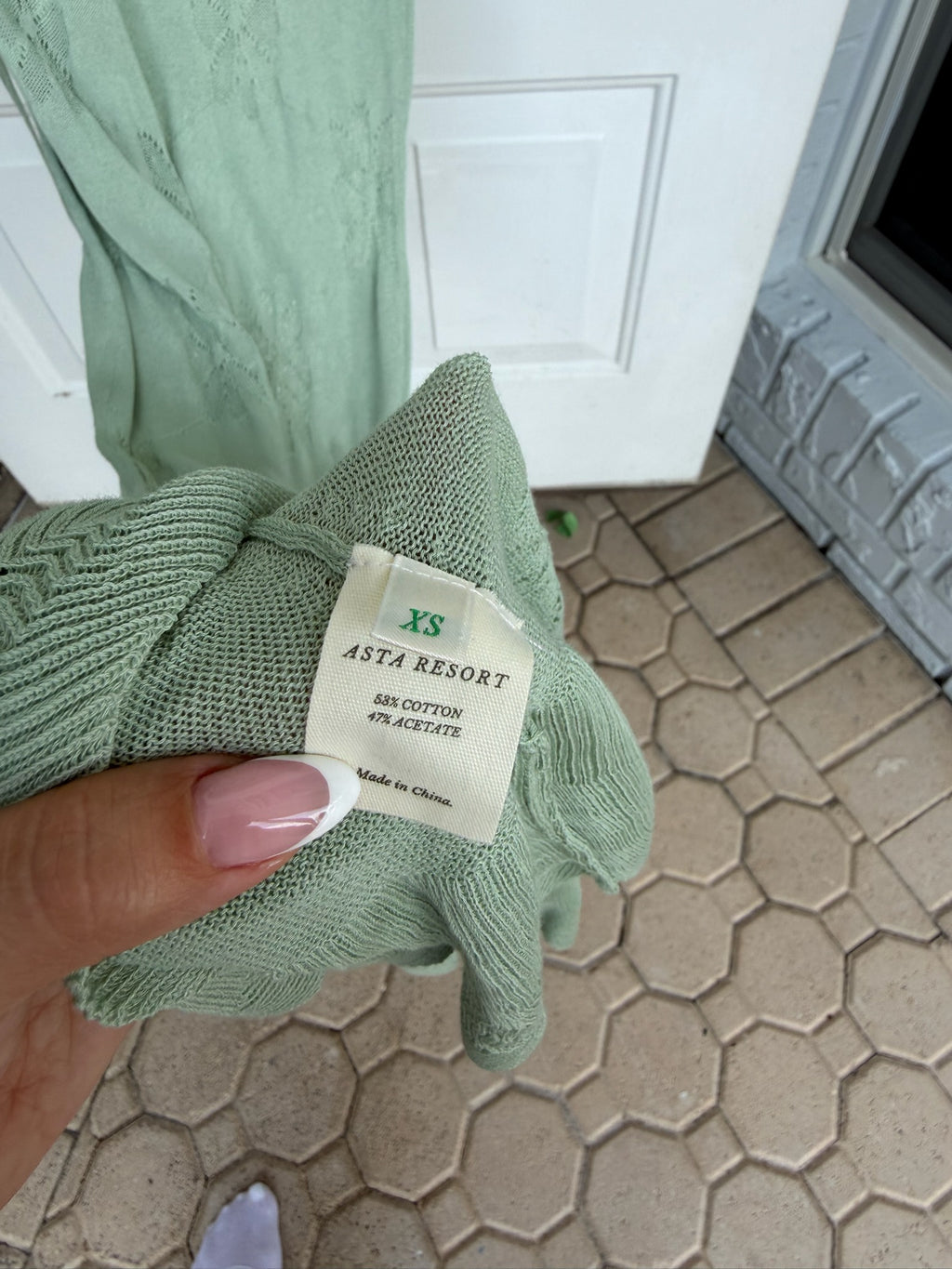 Asta Resort Rafaella Sage Green Knit Maxi Dress Size XS | Women's Designer Dress