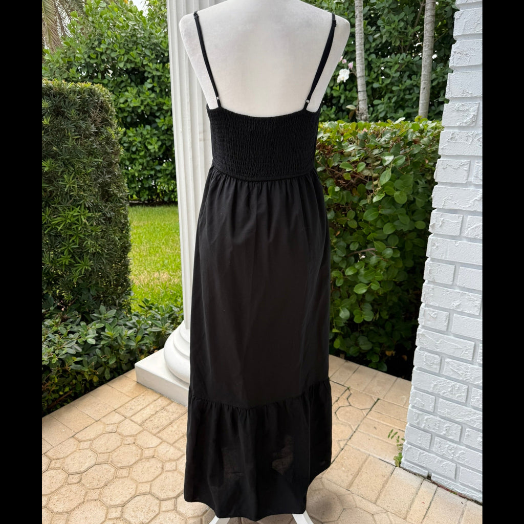 Z Supply Black Cut-Out Midi Dress Size Medium