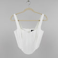 Bardot White Fitted Corset Bustier Top NWT Size 4 | Designer Women's Top