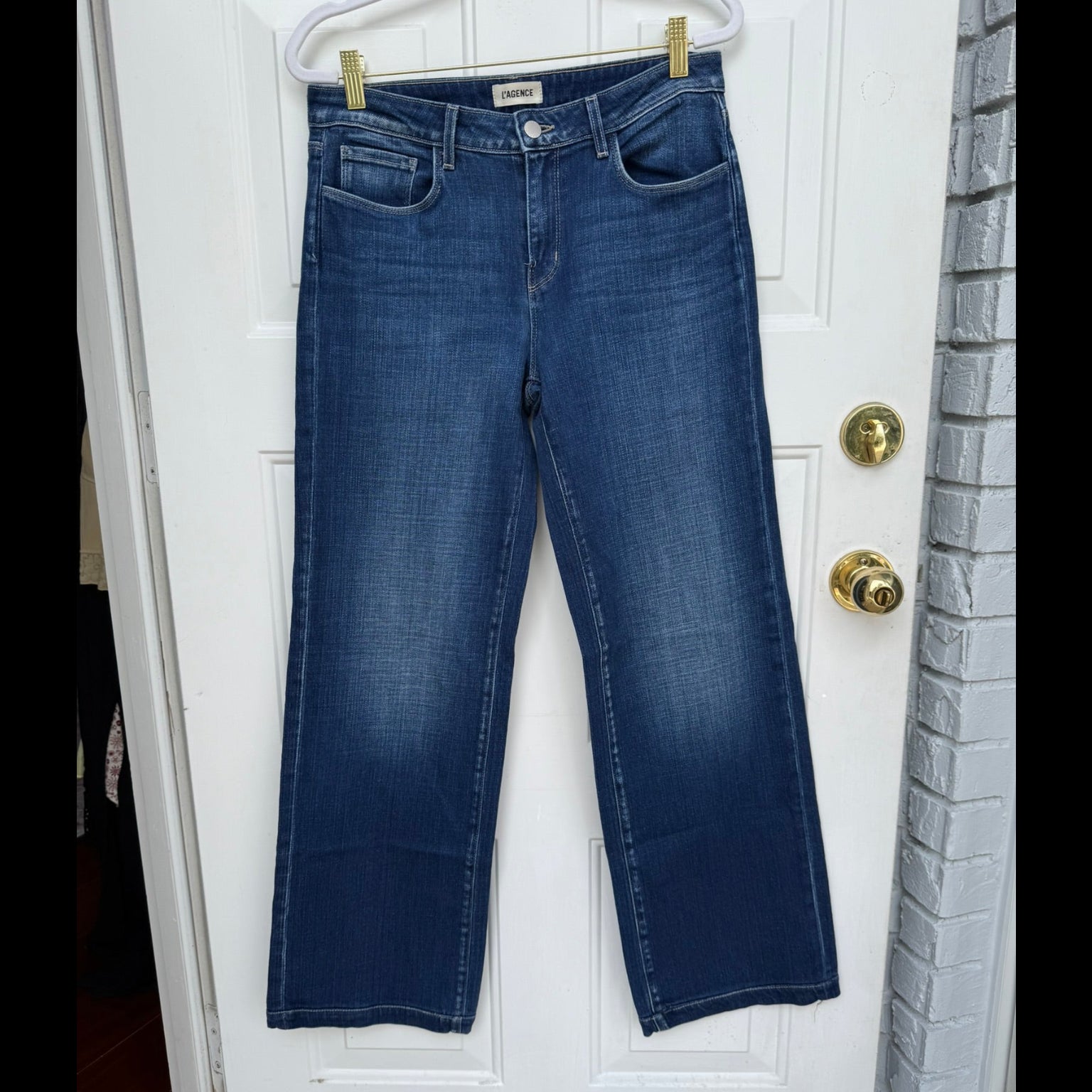L'Agence Joanne Low-Rise Wide Leg Jeans Size 27 me