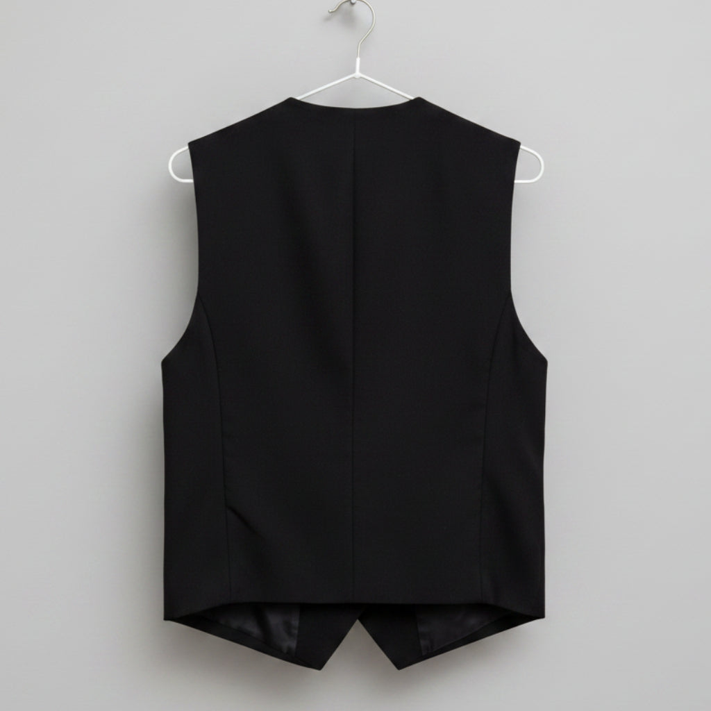 Zara Classic Black Tailored Suit Vest Size XS | Sleeveless Button-Front Waistcoat
