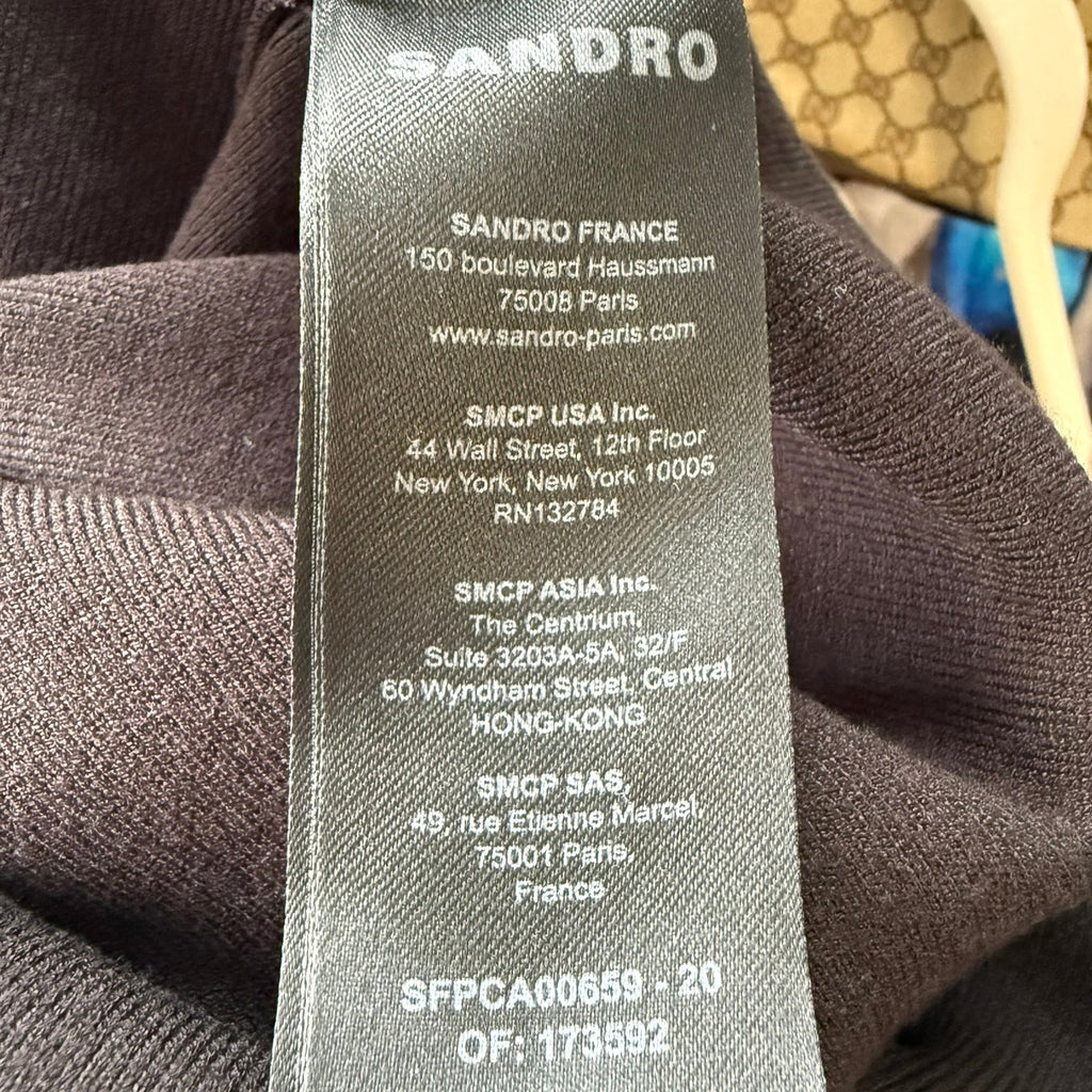 Sandro Paris Contrast Trim Cardigan Size Medium