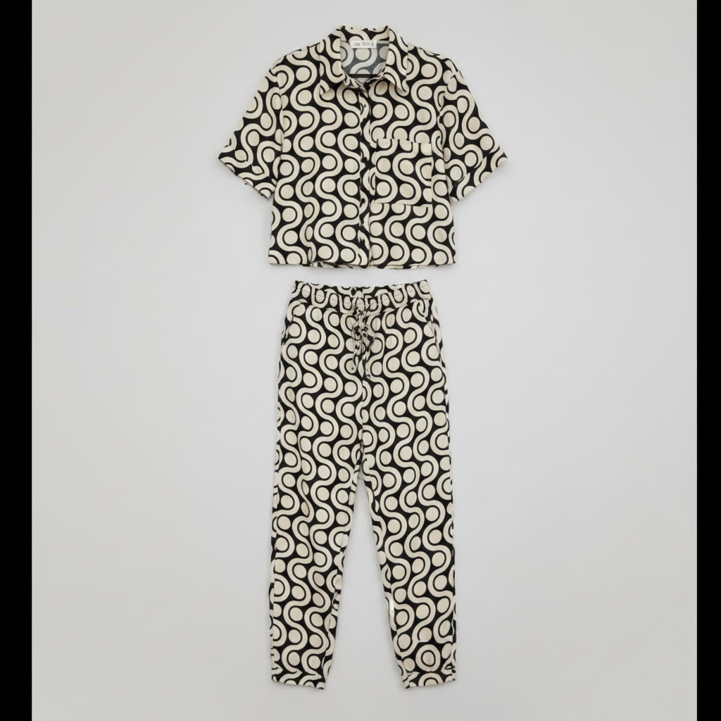 Zara Graphic Print Coordinated Set Size Small