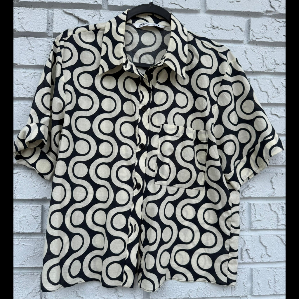 Zara Graphic Print Coordinated Set Size Small