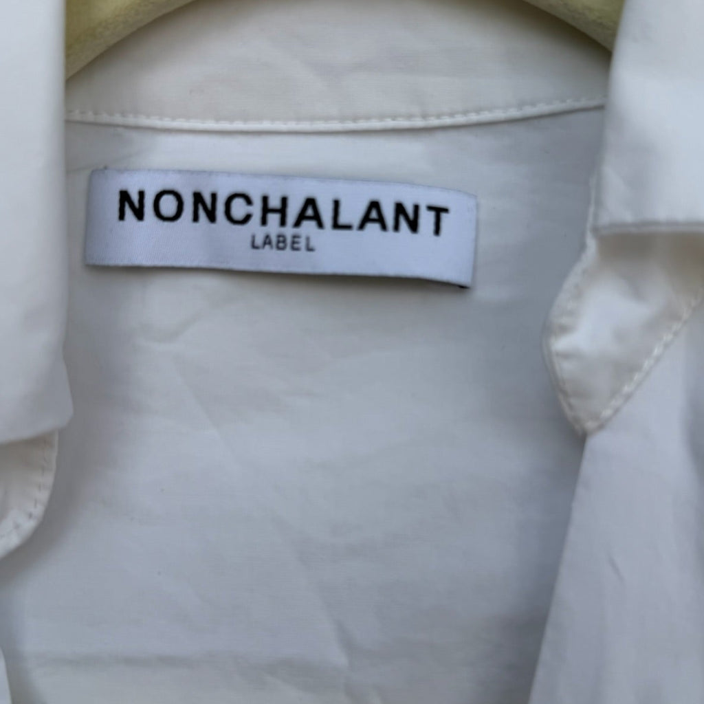 Nonchalant Label White Wrap Bodysuit Size XS | Long Sleeve Surplice Top