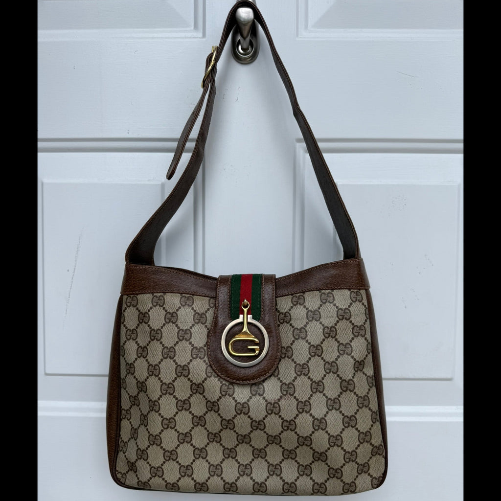 Vintage Gucci GG Monogram Shoulder Bag