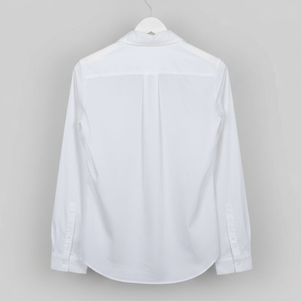 Michelle Farmer White Cotton Button-Down Shirt Size XS | Classic Tailored Blouse