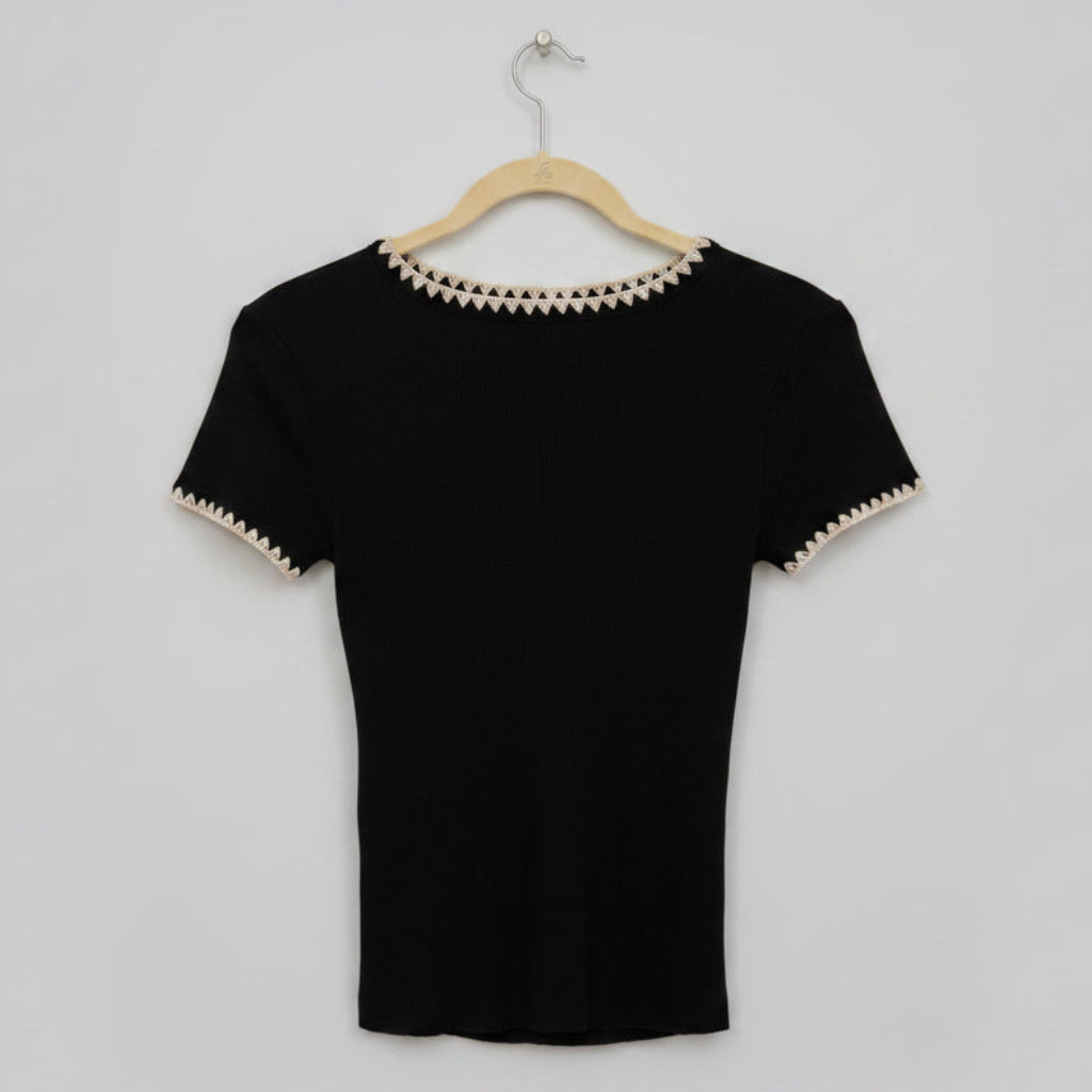 Z Supply Ribbed Crochet Trim Top Size S | Women's Knit Tank