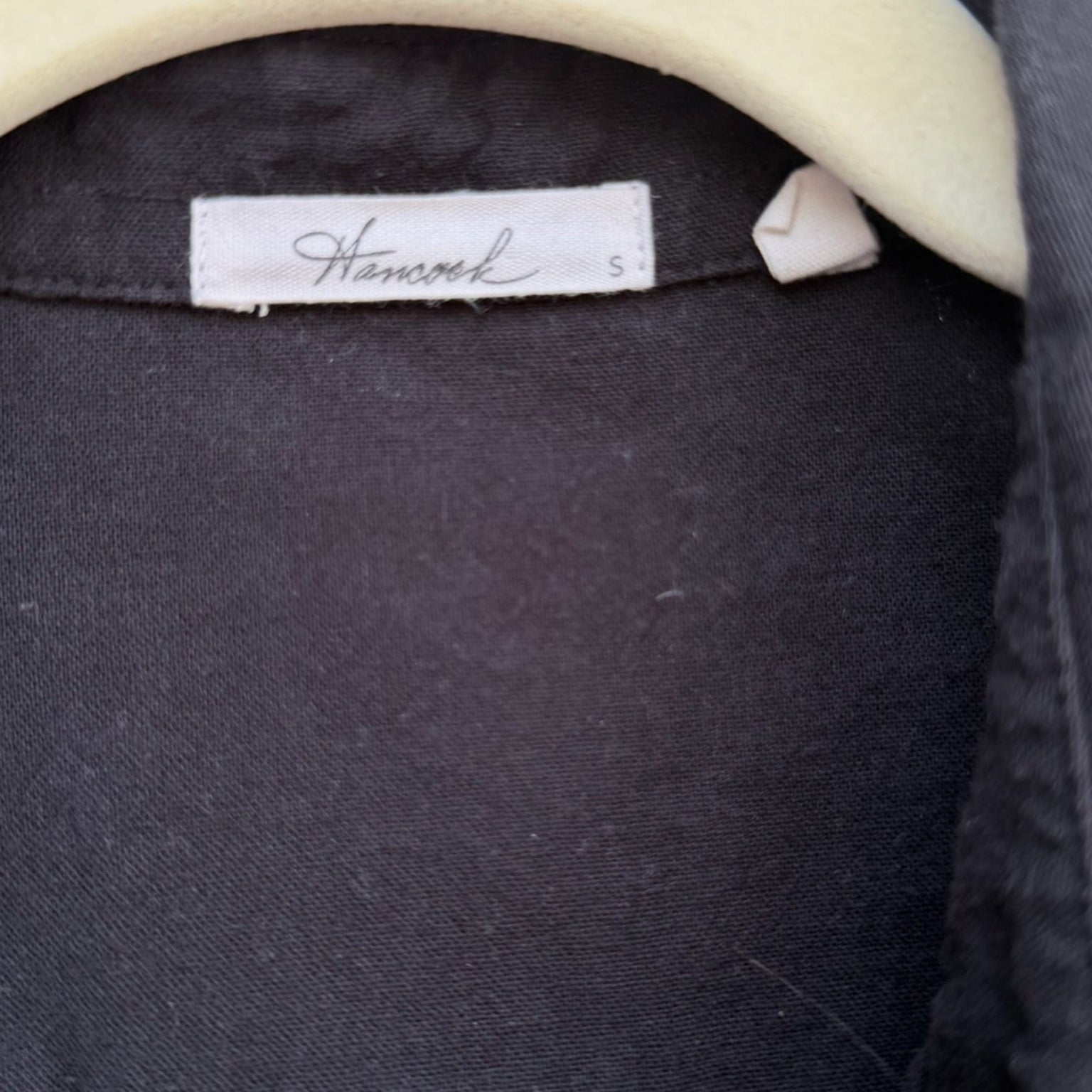 Hancock Black Button-Down Shirt Bodysuit Size S | Women's Collared Bodysuit