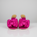 Jeffrey Campbell Hot Pink Bow Heeled Mules Size 7.5