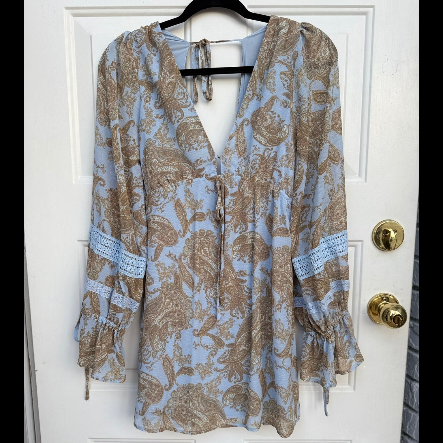 Urban Outfitter Paisley Lace-Trim Dress Size Small