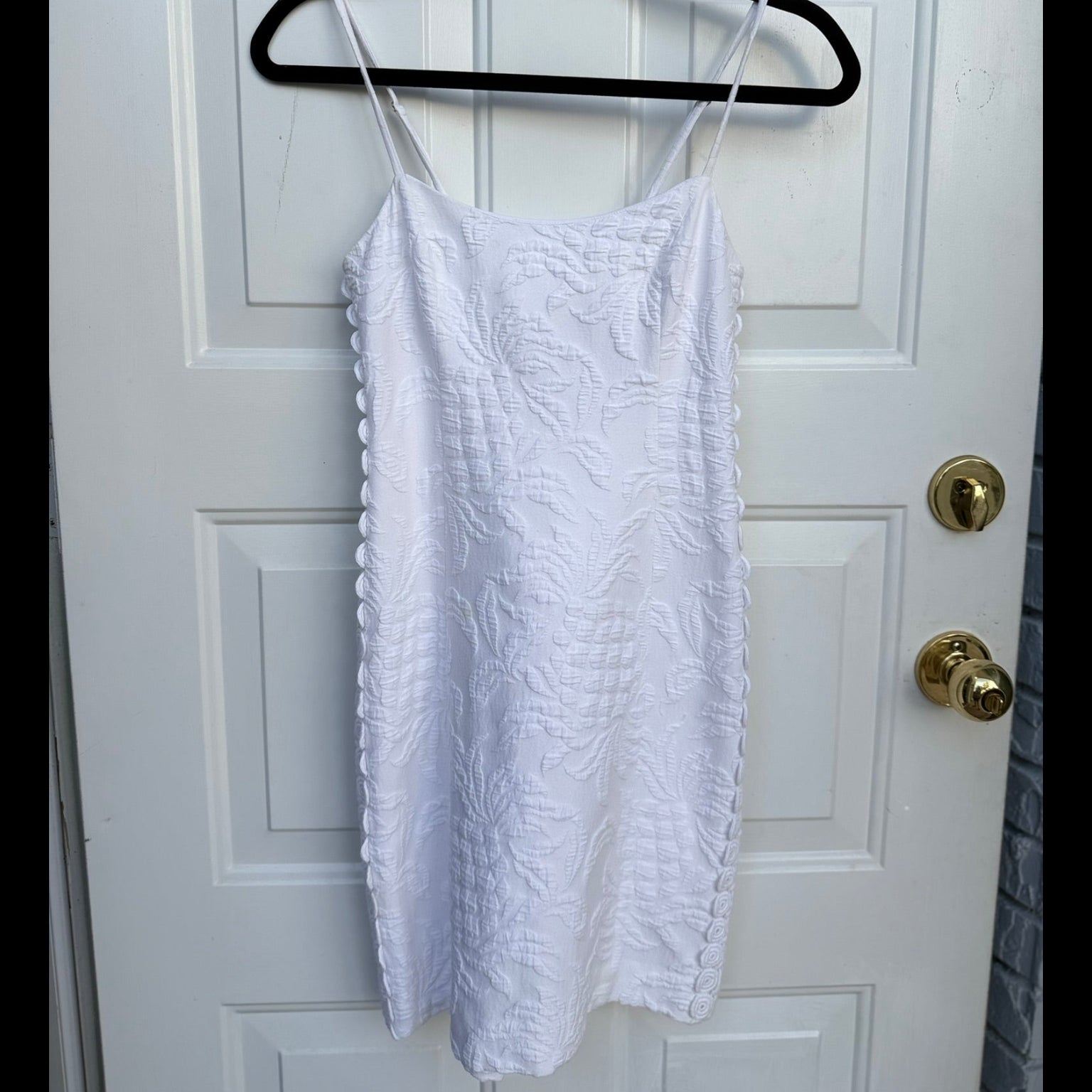 Lilly Pulitzer White Textured Shift Dress Size 2