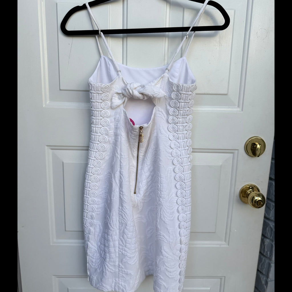 Lilly Pulitzer White Textured Shift Dress Size 2