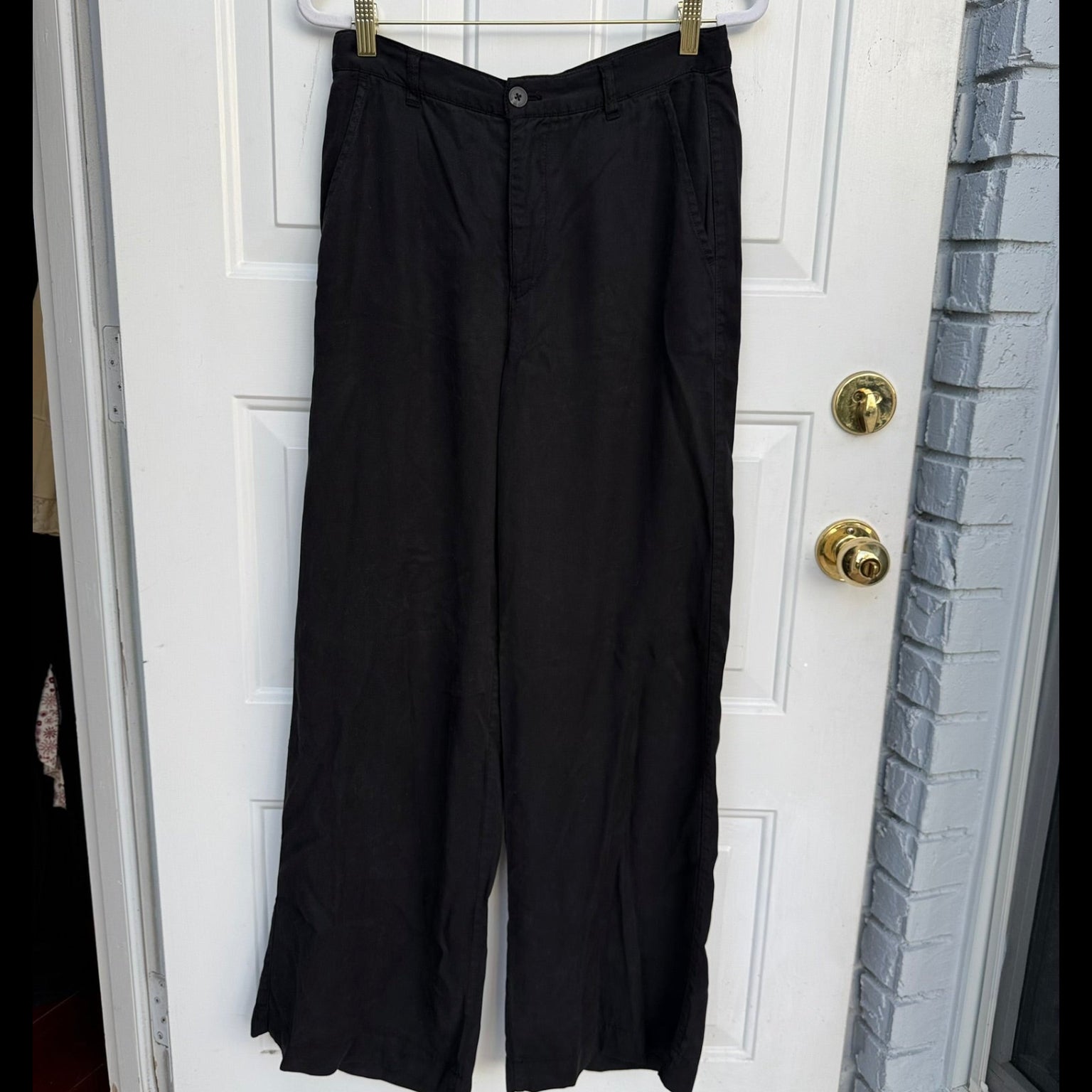 Pistola Jayden Black Tencel Wide-Leg Pants Size 26