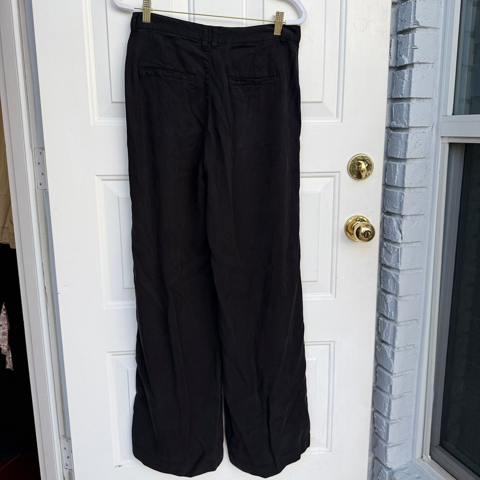 Pistola Jayden Black Tencel Wide-Leg Pants Size 26