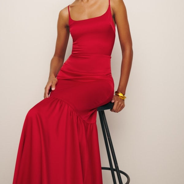 Reformation Red Maxi Dress Size 2 | Women's Designer Maxi Dress