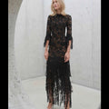 Alexis Black Lace Maxi Dress Size M