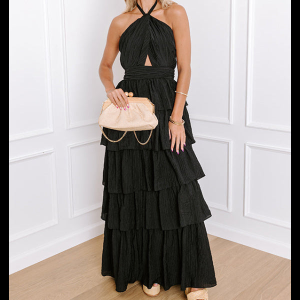 Mable Ruso Tiered Midi Dress Size S