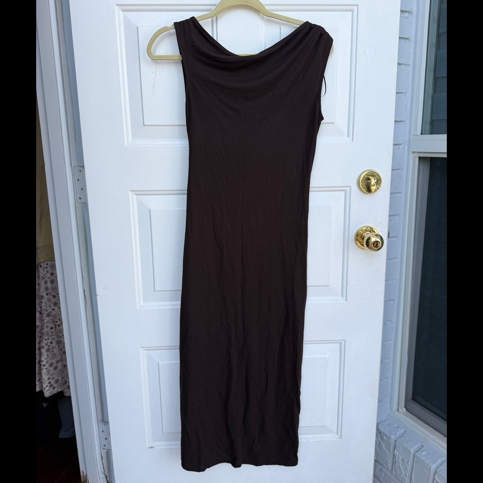 MNG (Mango) Sleeveless Ruched Midi Dress Size 4