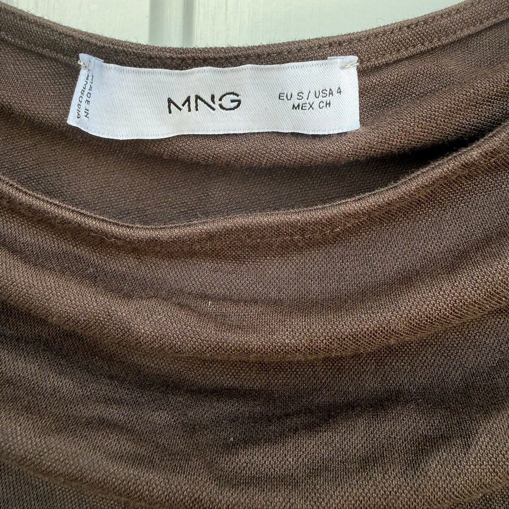 MNG (Mango) Sleeveless Ruched Midi Dress Size 4