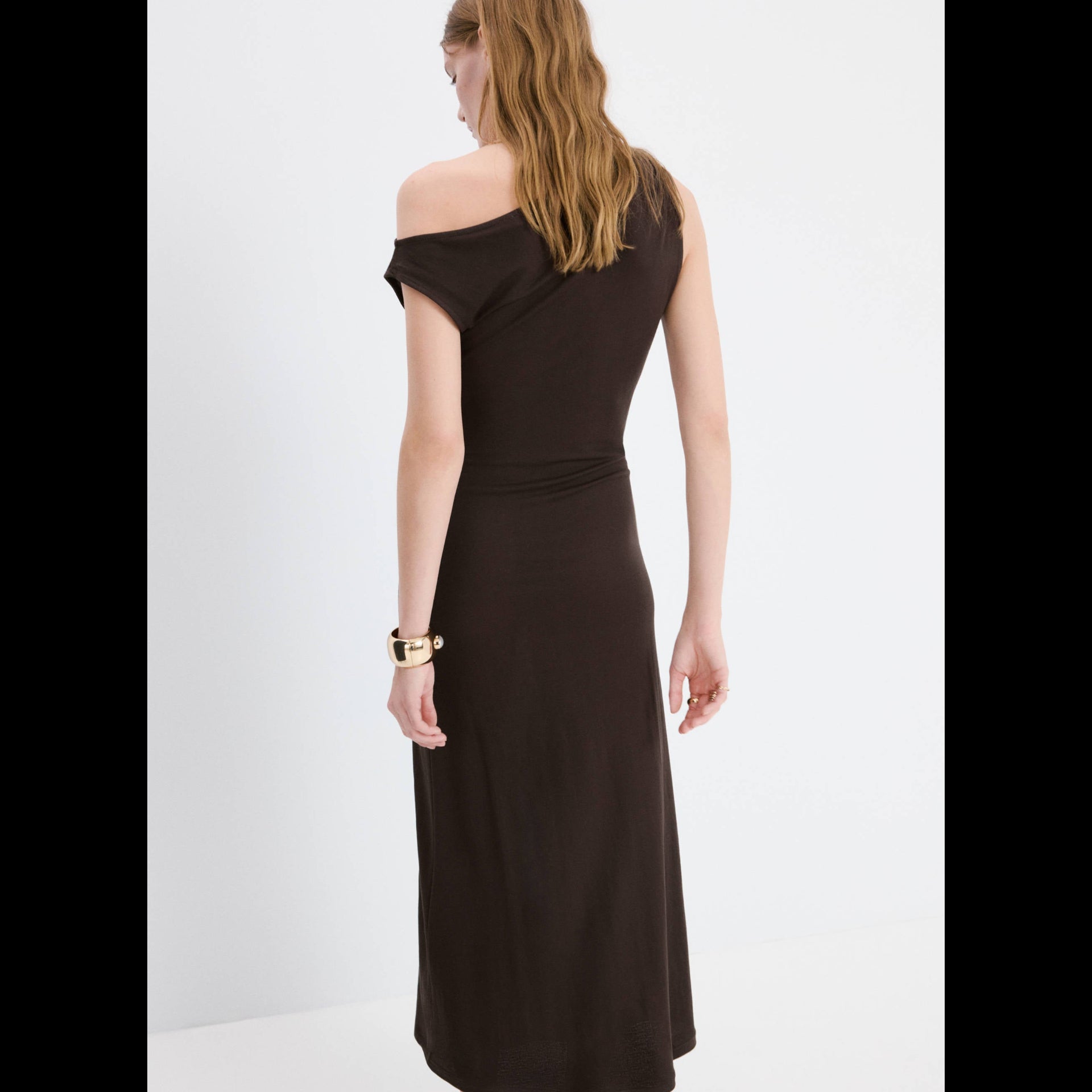 MNG (Mango) Sleeveless Ruched Midi Dress Size 4