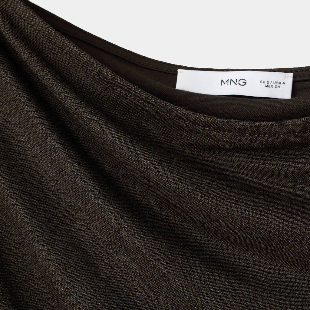 MNG (Mango) Sleeveless Ruched Midi Dress Size 4