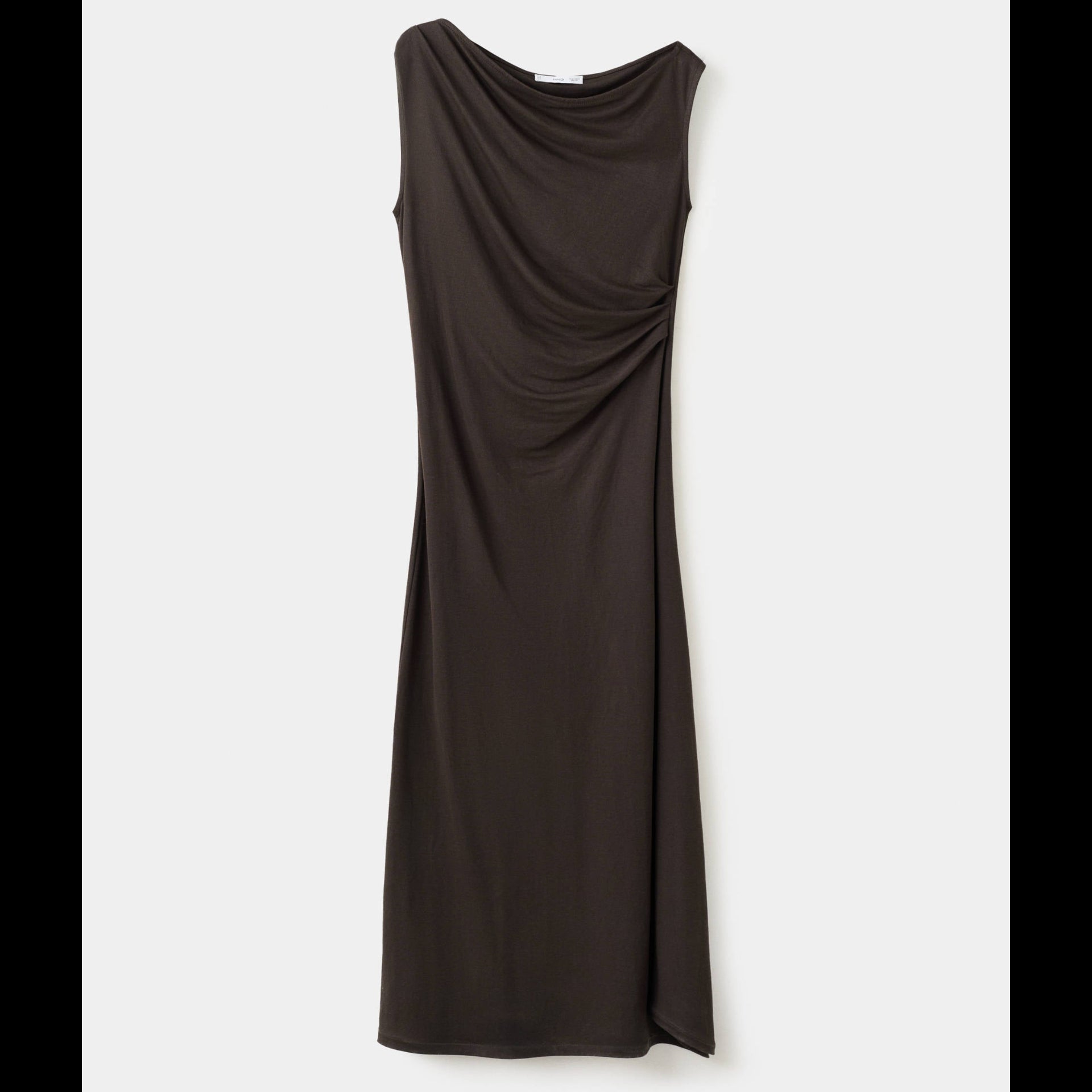 MNG (Mango) Sleeveless Ruched Midi Dress Size 4
