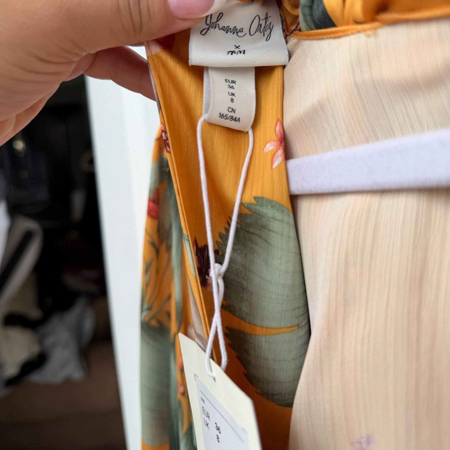 H&M Yellow Floral Long Sleeve Maxi Dress Size 4 NWT | Women's Floral Maxi Dress