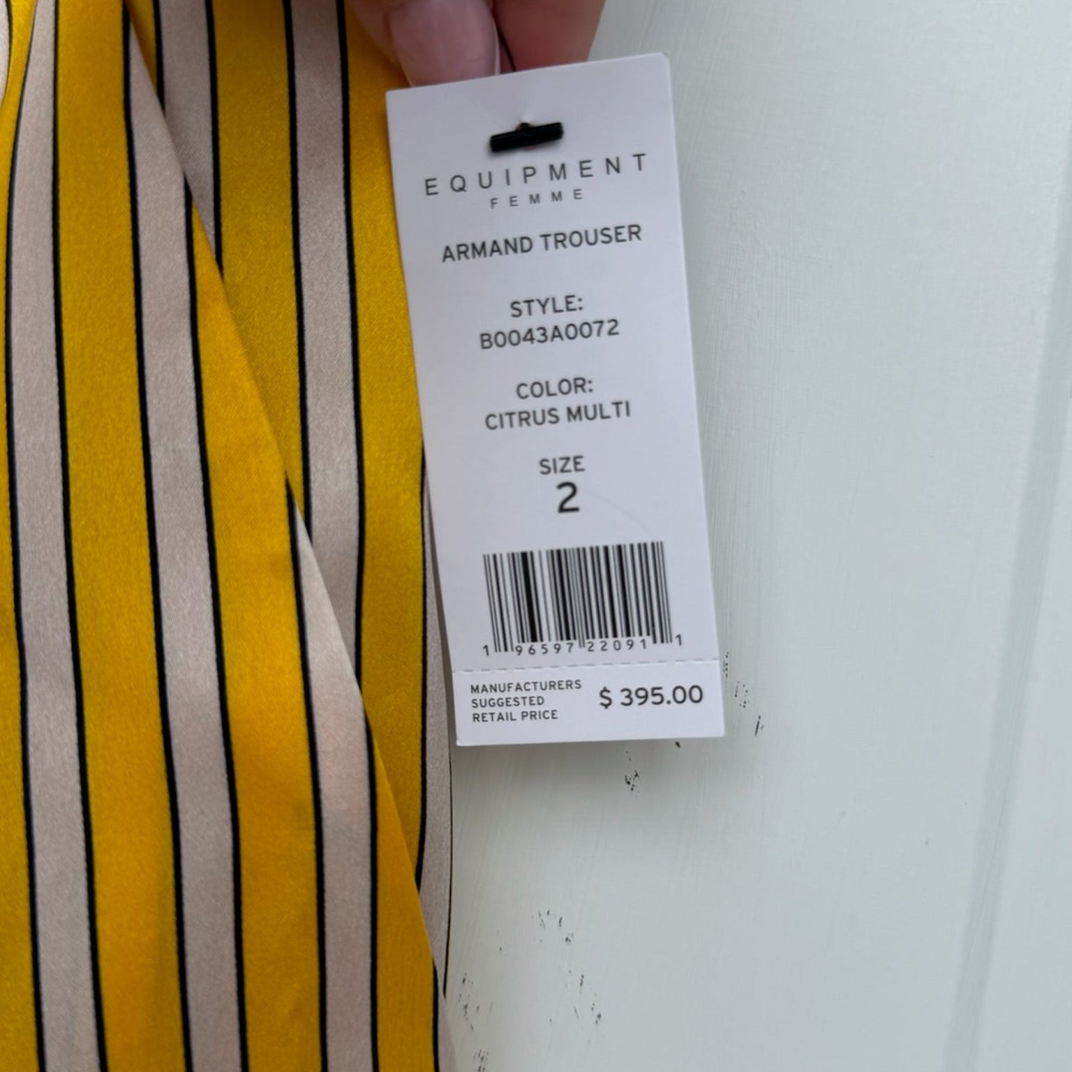 Equipment La Rue Saint Honoré Armand Stripe Trousers Size 2 NWT | Women's Designer Pants
